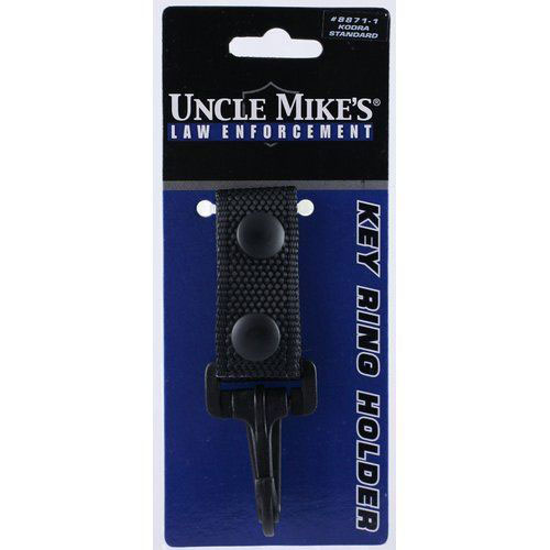 Uncle Mike's Kodra Nylon Open Key Ring Holder - Black | Duty-Style Keychain With Durable Web Material